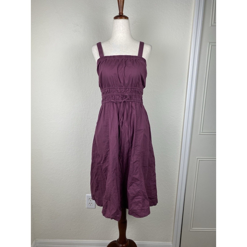 Universal Thread S Milkmaid Bust Dress Purple Cotton Knee Length Cottage Y2k